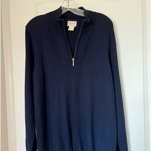 Men’s Cashmere and Cotton Quarter Zip Sweater